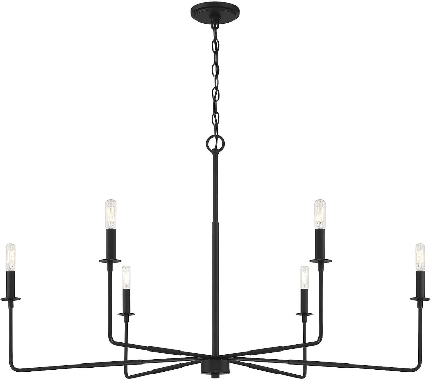 Savoy House Salerno 6 - Light Chandelier in  Matte Black