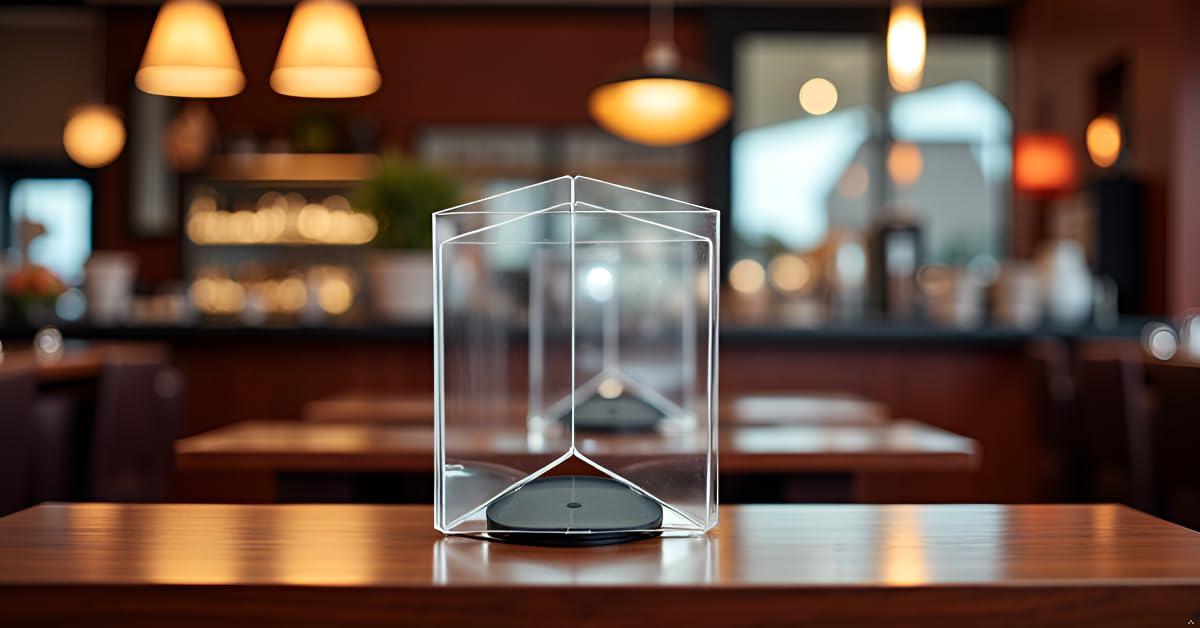 Azar Displays 5.5"W x 8.5"H Three-Sided Revolving Sign and Menu Holder