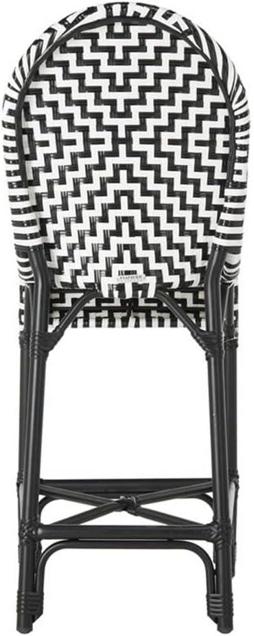 Shea Counter Stool - Black/White - Safavieh