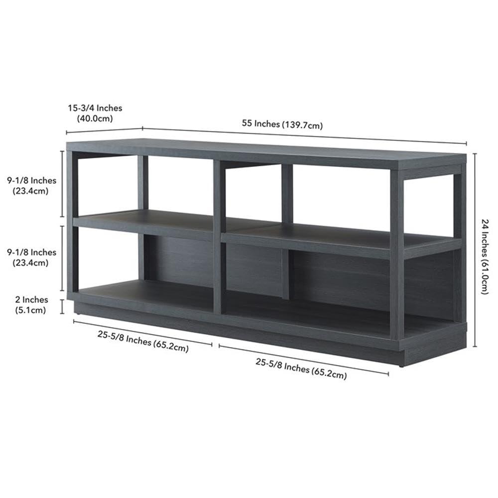 Evelyn&Zoe Thalia Rectangular TV Stand for TV's up to 60", Charcoal Gray