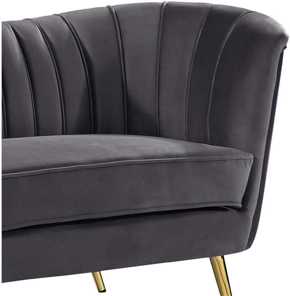 Meridian Furniture Margo Grey Velvet Chair