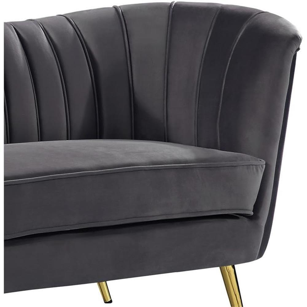 Meridian Furniture Margo Grey Velvet Chair