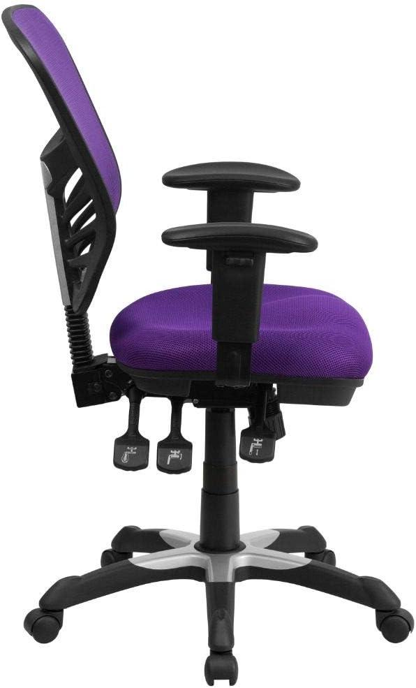 Flash Furniture Mid-Back Mesh Multifunction Executive Swivel Ergonomic Office Chair with Adjustable Arms