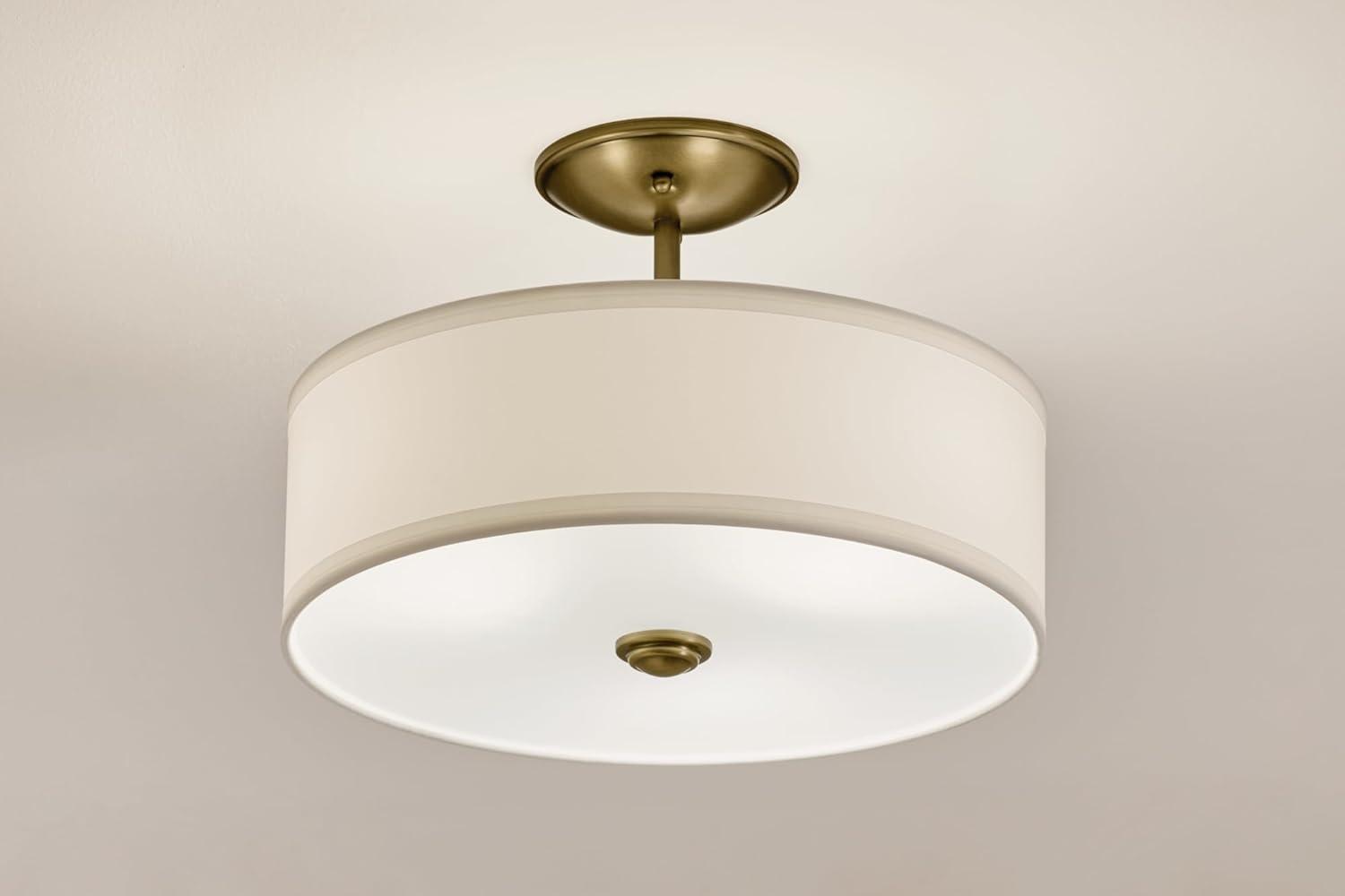 Kichler Lighting Shailene 3 - Light Semi-Flush Mount in  Natural Brass