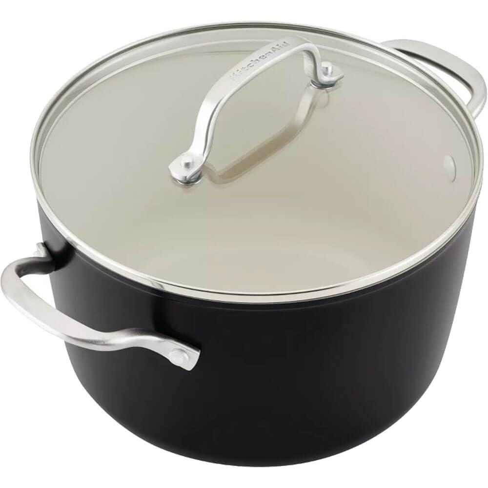KitchenAid ® Matte Black Hard-Anodized Ceramic Non-Stick 10-Piece Cookware Set