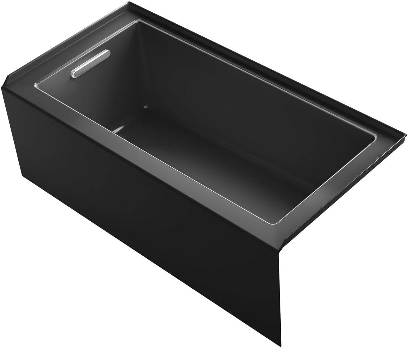 Underscore® 60" x 30" Rectangular Alcove Soaking Bathtub with Slotted Overflow and Integral Apron