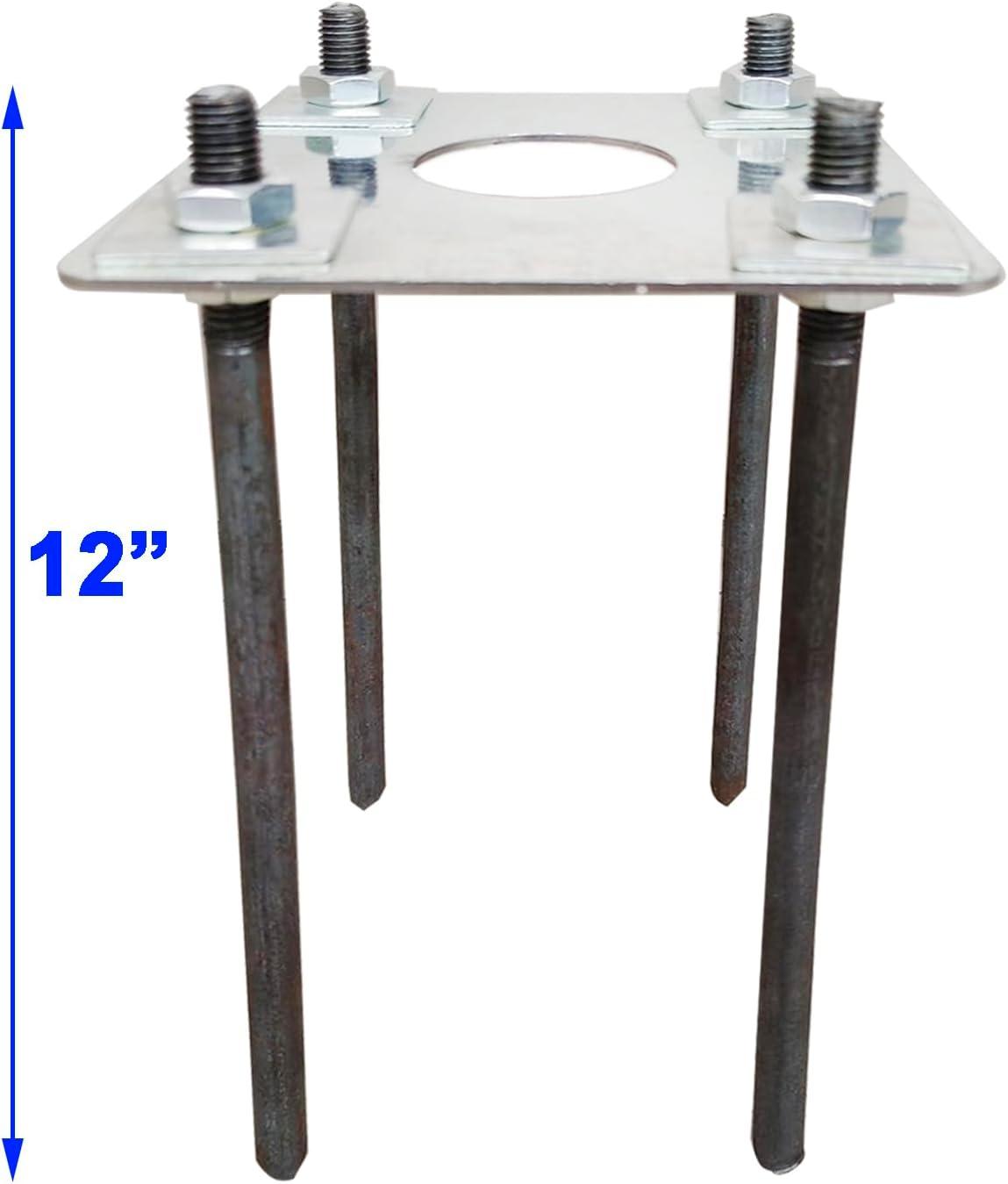 2.5 in - 3 in. up to 13 ft. Black Outdoor Universal Metal Light Post Pole w/ Metal Rebar Cage