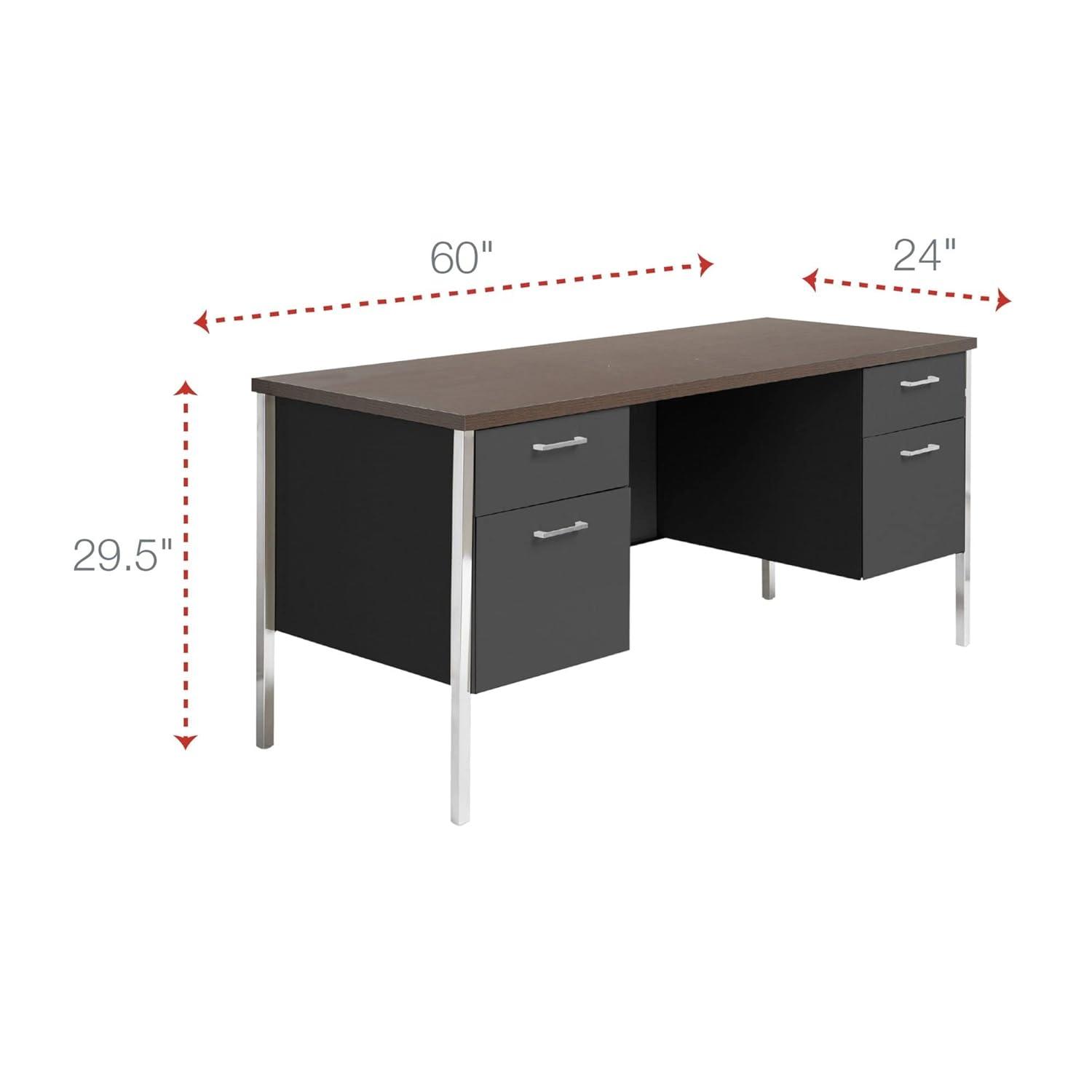 Double Pedestal Steel Credenza