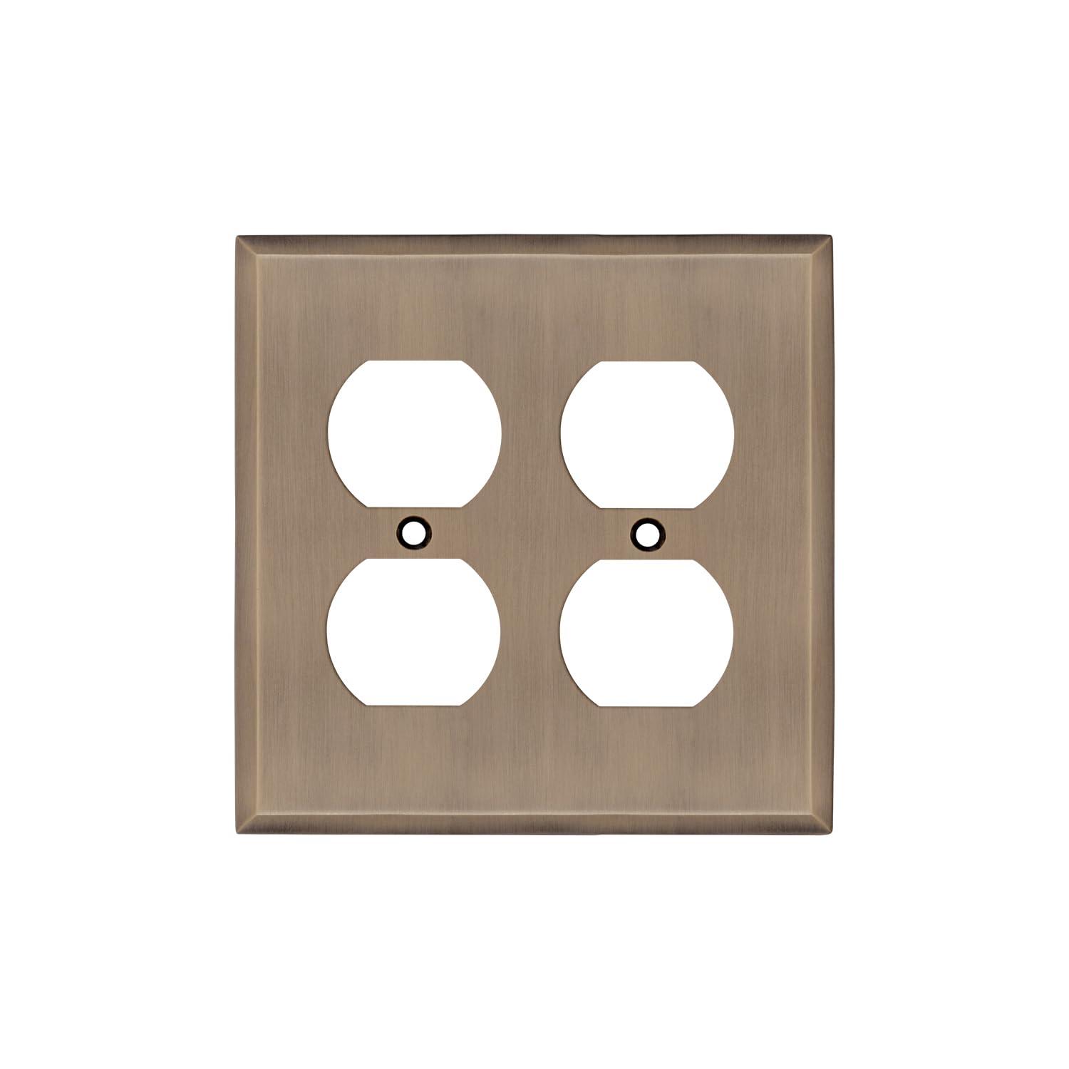 New York 2-Gang Duplex Outlet Wall Plate