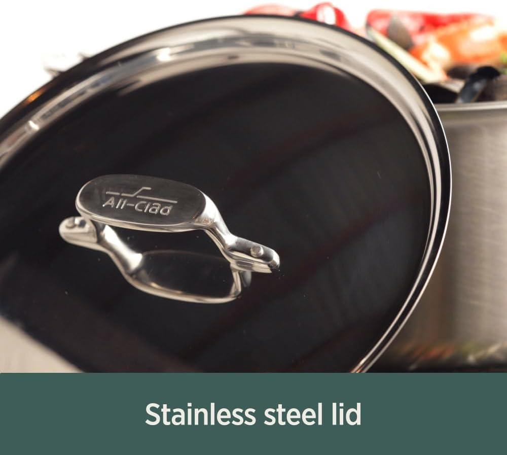 Stainless Steel 3-Quart Non-Stick Saute Pan with Lid