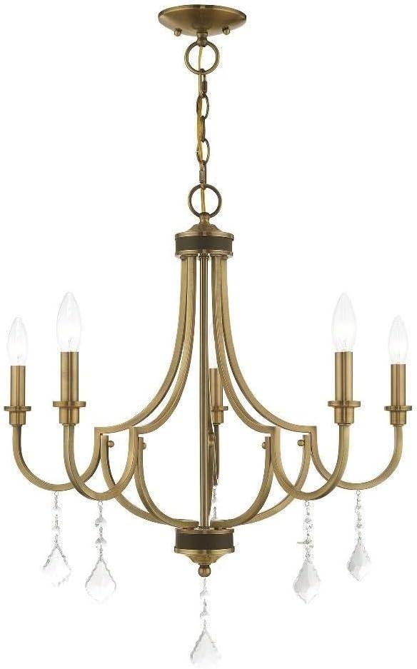 Livex Lighting Glendale 5 - Light Chandelier in  Antique Brass