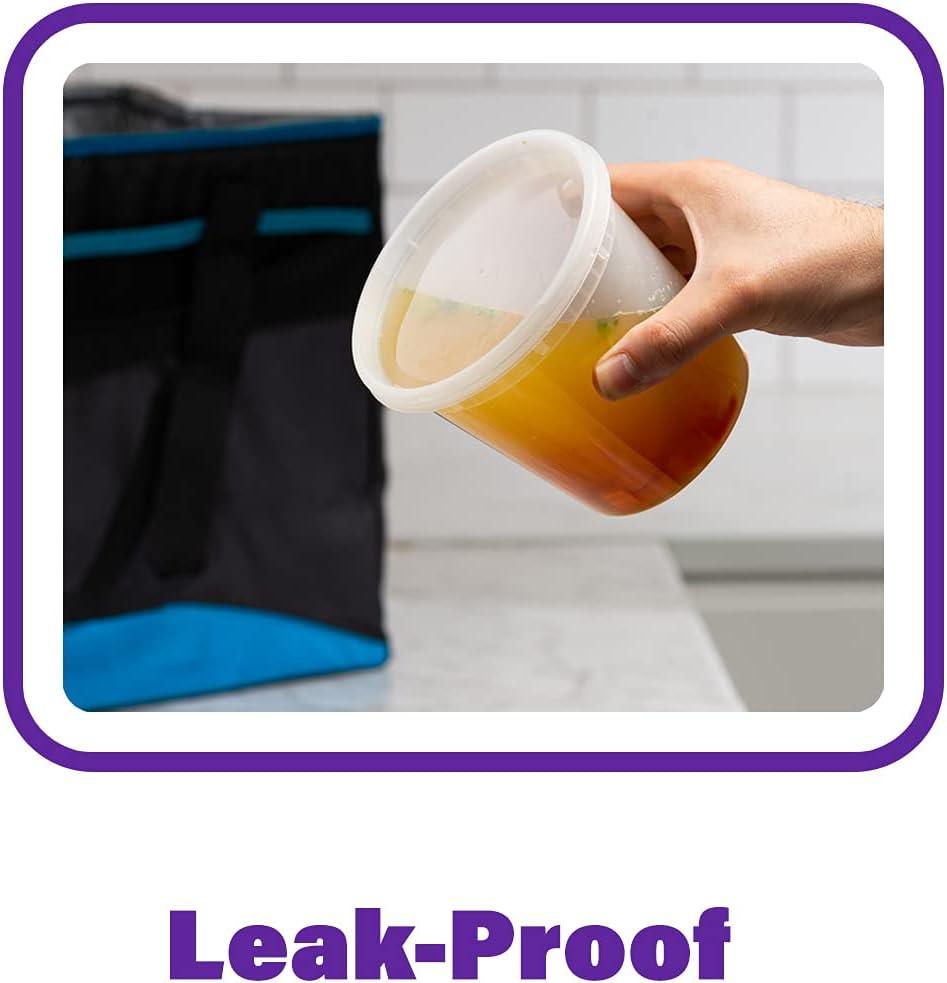 Pantry Value 24 Oz Deli Containers with Lids Food Prep Containers, 24-Pack