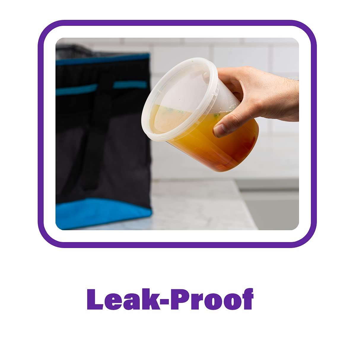 Pantry Value 24 Oz Deli Containers with Lids Food Prep Containers, 24-Pack