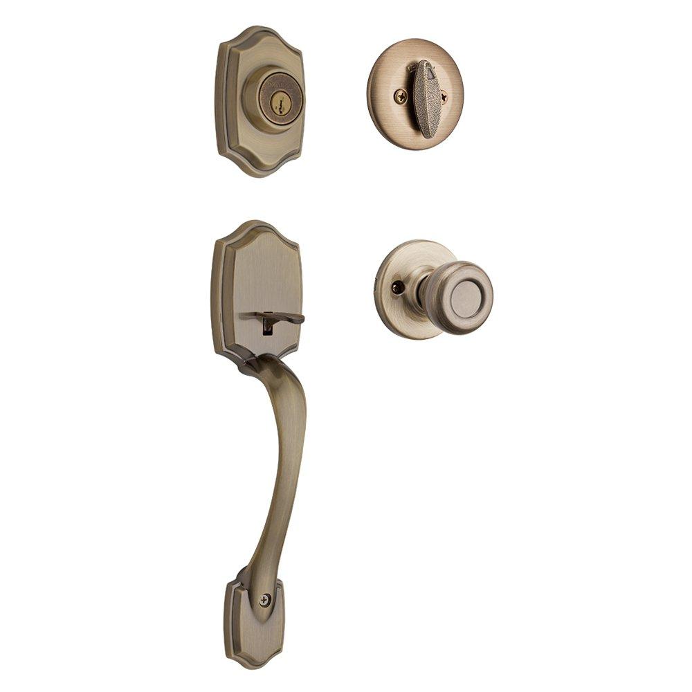 Kwikset Handleset with Deadbolt and Door Two Piece and Rosette