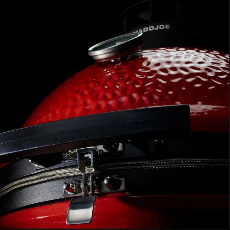 Classic Red 18-Inch Ceramic Kamado Grill with Rotisserie