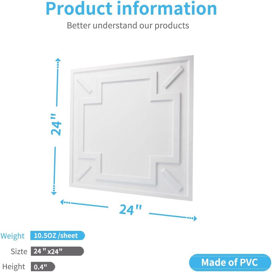 2 Ft. X 2 Ft. Glue-Up or Drop-in PVC Ceiling Tile