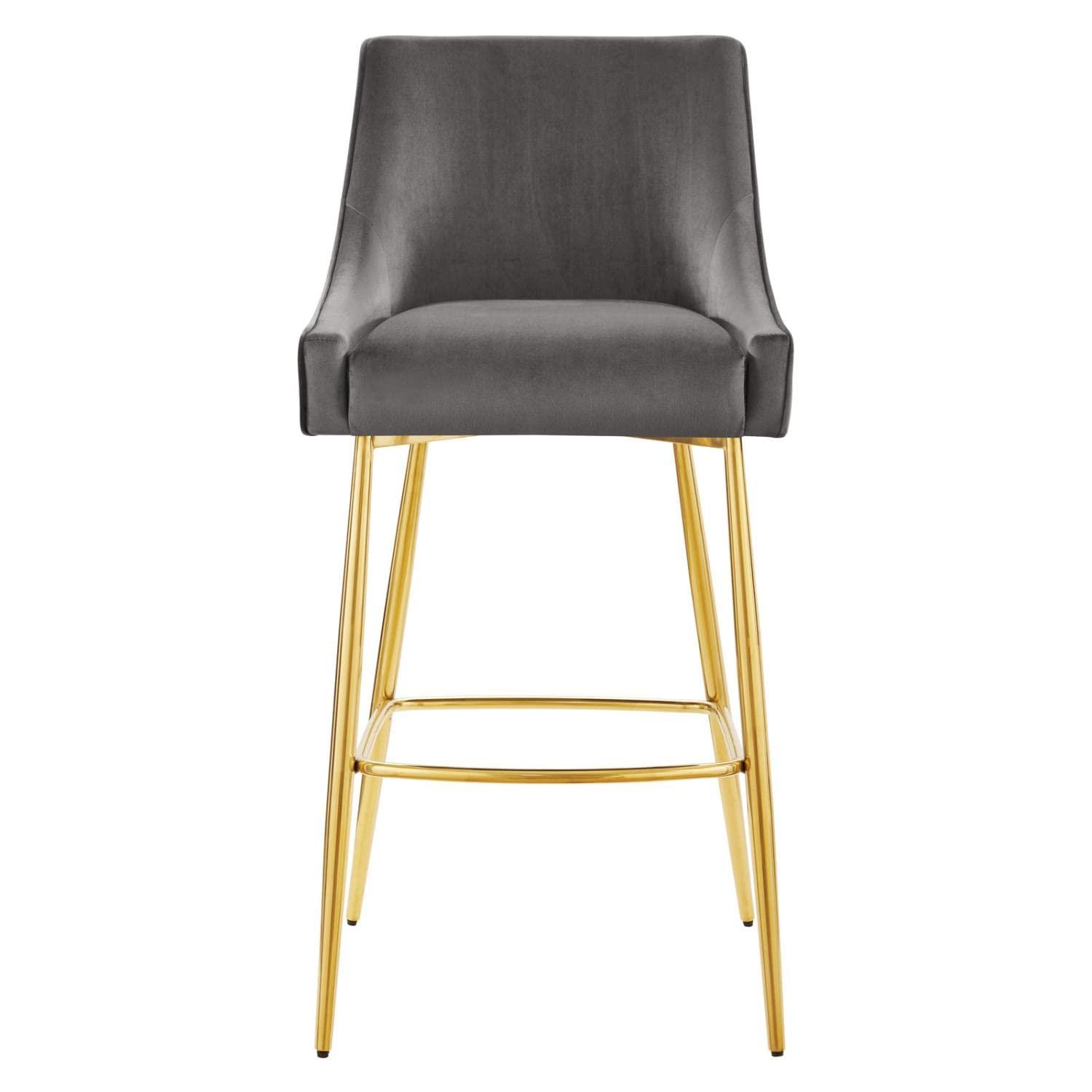 Modway Discern Performance Velvet Bar Stool