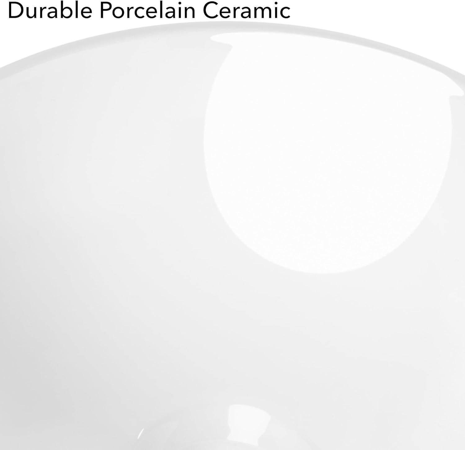 Miligore 11'' White Ceramic Circular Bathroom Sink