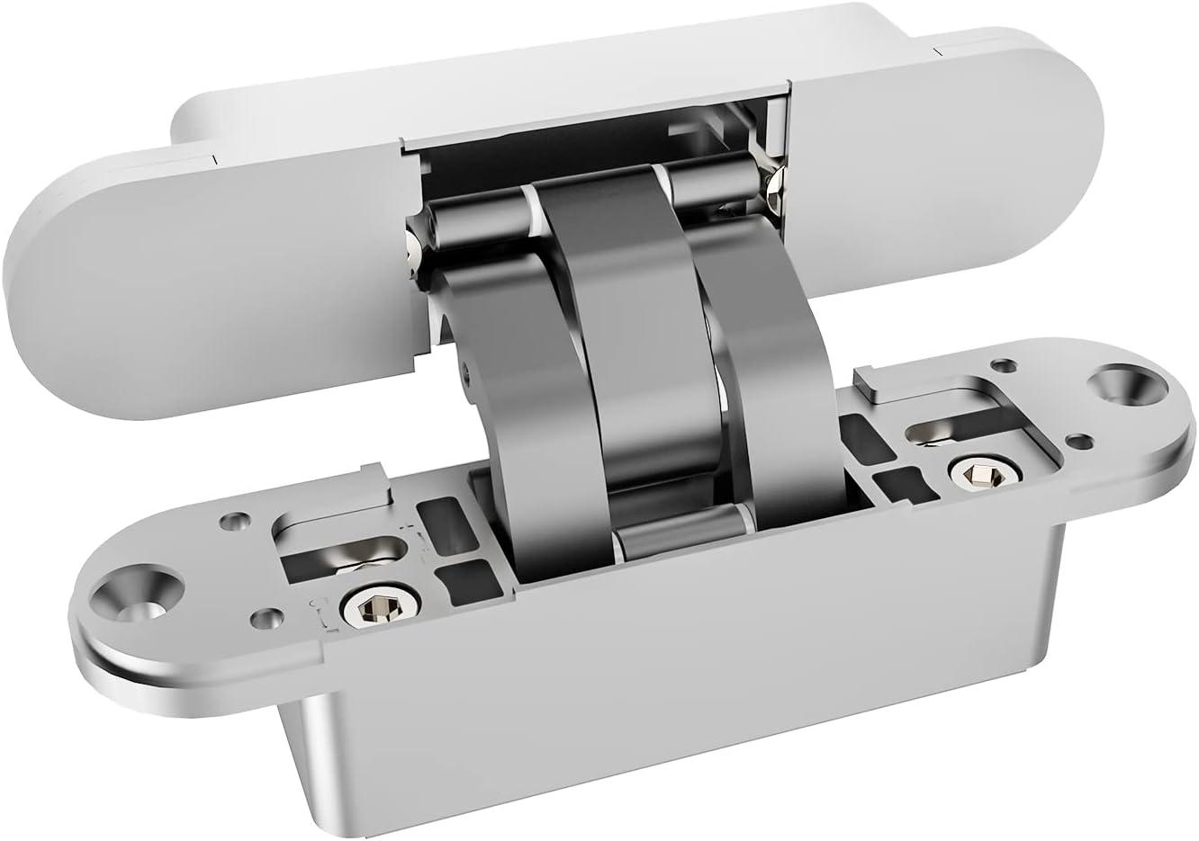 Villar Home Designs 3D Concealed Invisible 3 Way Adjustable Heavy-Duty Door Hinge Chrome