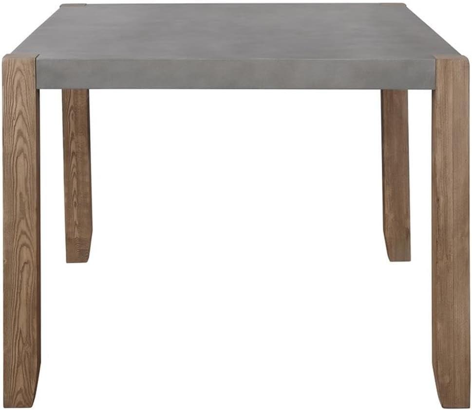 Alaterre Newport 30"H Faux Concrete and Wood Loft Dining Table