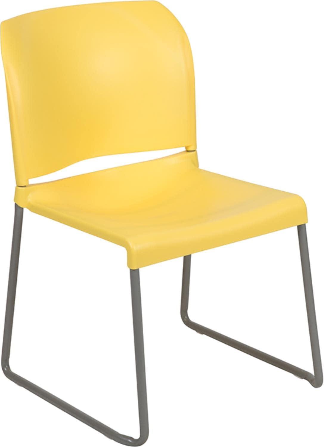 Flash Furniture HERCULES Series 880 lb. Capacity Full Back Contoured Stack Chair with Powder Coated Sled Base