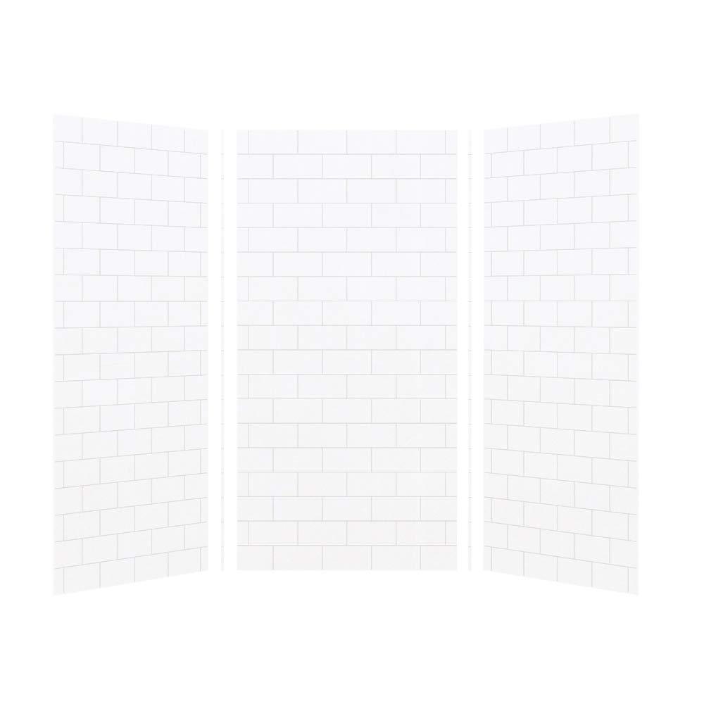 Transolid SaraMar 36'' W 36'' D 72'' H Glue Up Solid Surface Wall