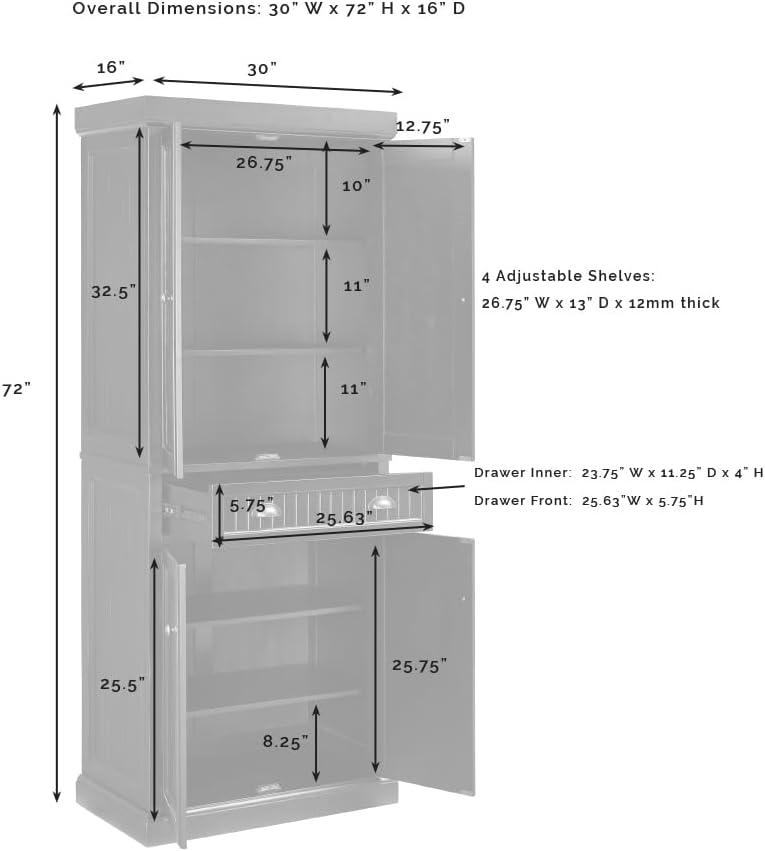 Seaside 72'' Kitchen Pantry