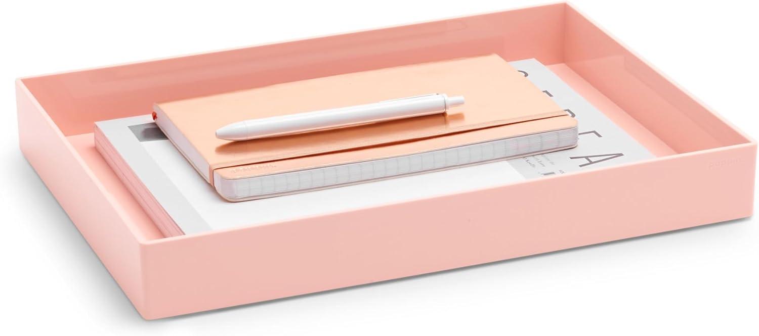 Blush Pink Large Modular Desk Accessory Tray