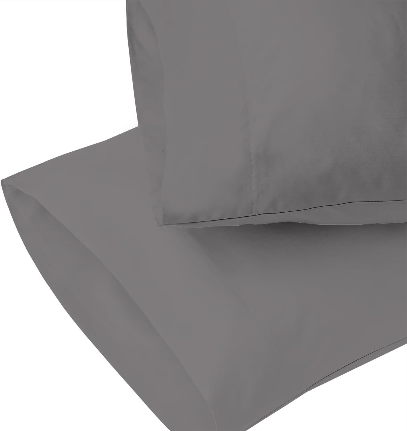 Color Sense 100% Cotton Cool & Crisp Percale Weave Pillowcases