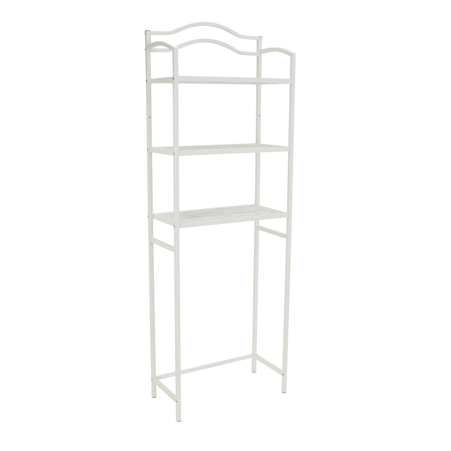 3-Tier Metal Bathroom Storage Shelf, White