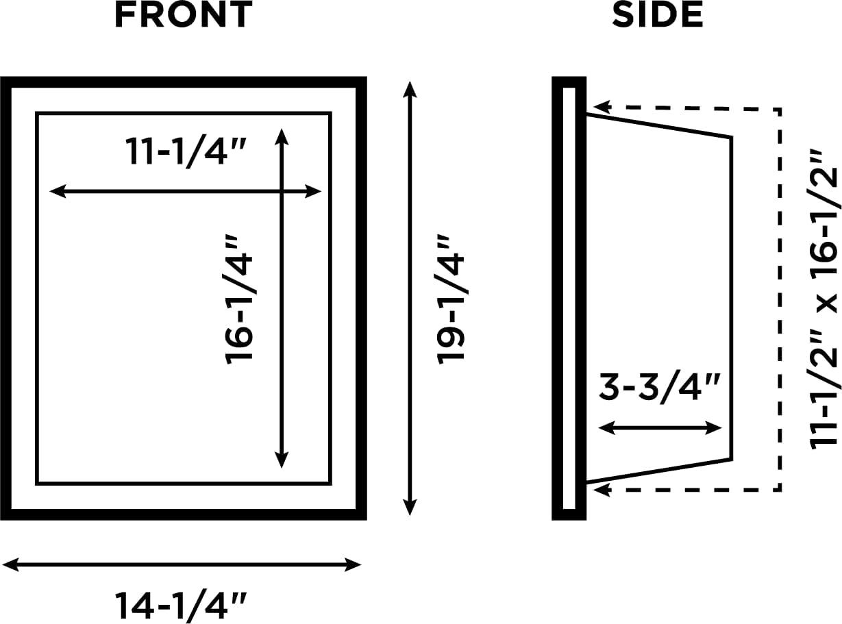 EZ NICHES New Ready for Tile Recessed Bathroom Shower Shampoo Shelf Niche (11" X 16" Medium Rectangular)