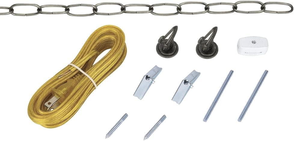 Aspen Creative Antique Brass, 21034A, Swag Light, 12 ft Chain