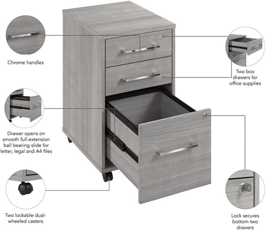 Hustle 16'' Wide 3 -Drawer Mobile File Cabinet