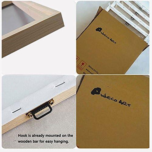 Wieco Art Large Brooklyn Bridge Night View Modern Giclee Canvas Prints Artwork Landscape Pictures to Photo Paintings on Stretched and Framed Canvas Wall Art for Home Decorations