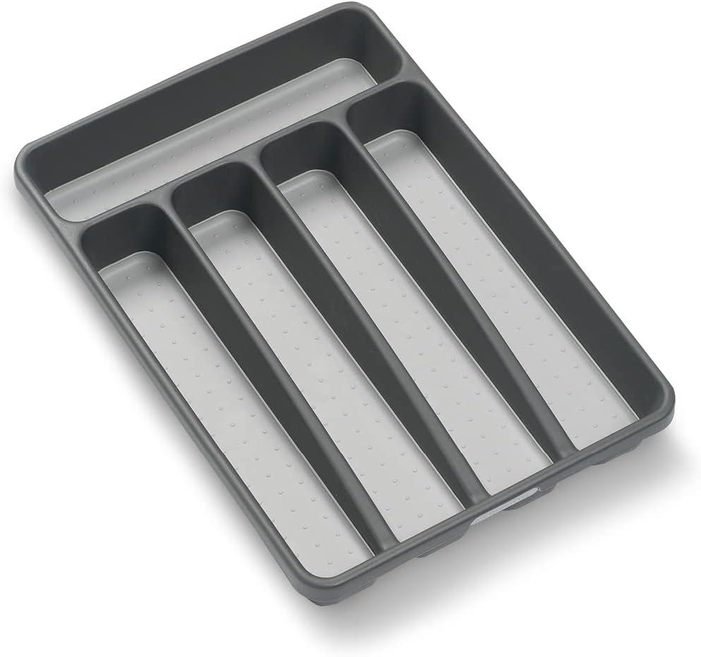 Madesmart Classic Mini Silverware Tray with 5 Compartments, Granite