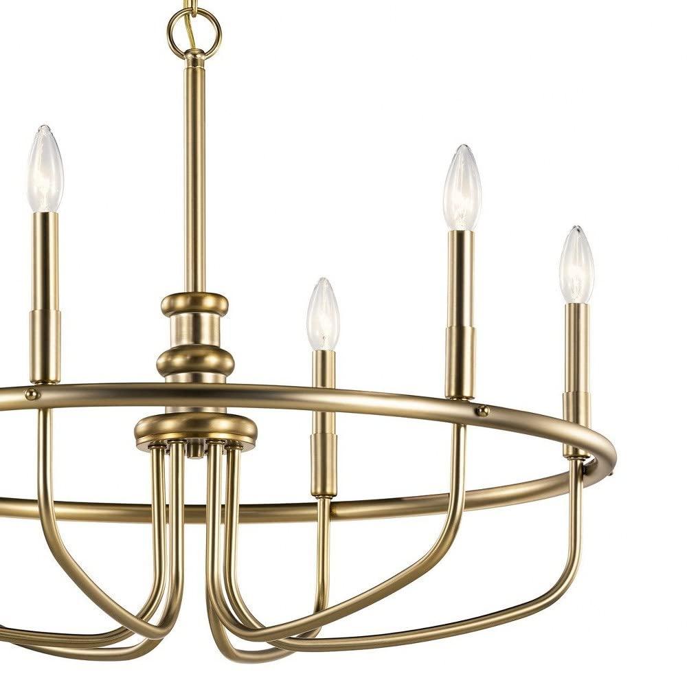 Capitol Hill Modern Black 6-Light Chandelier with Candle Sleeves