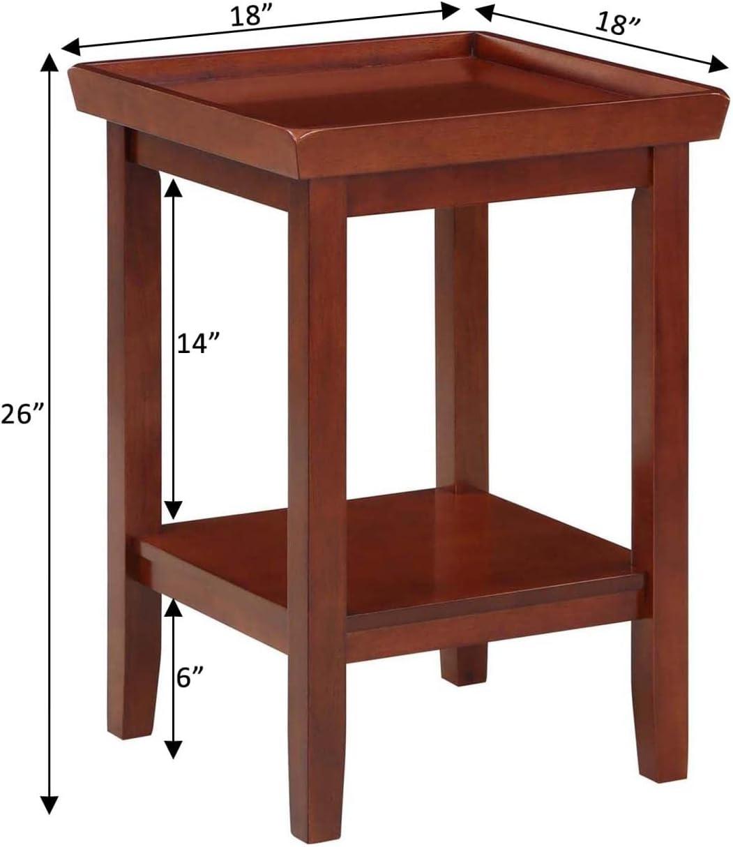 Convenience Concepts Ledgewood End Table with Shelves Multiple Finishes