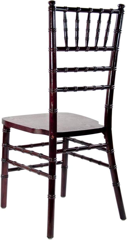 Elegant Mahogany Chiavari Hardwood Chair with Steel-Reinforced Seat