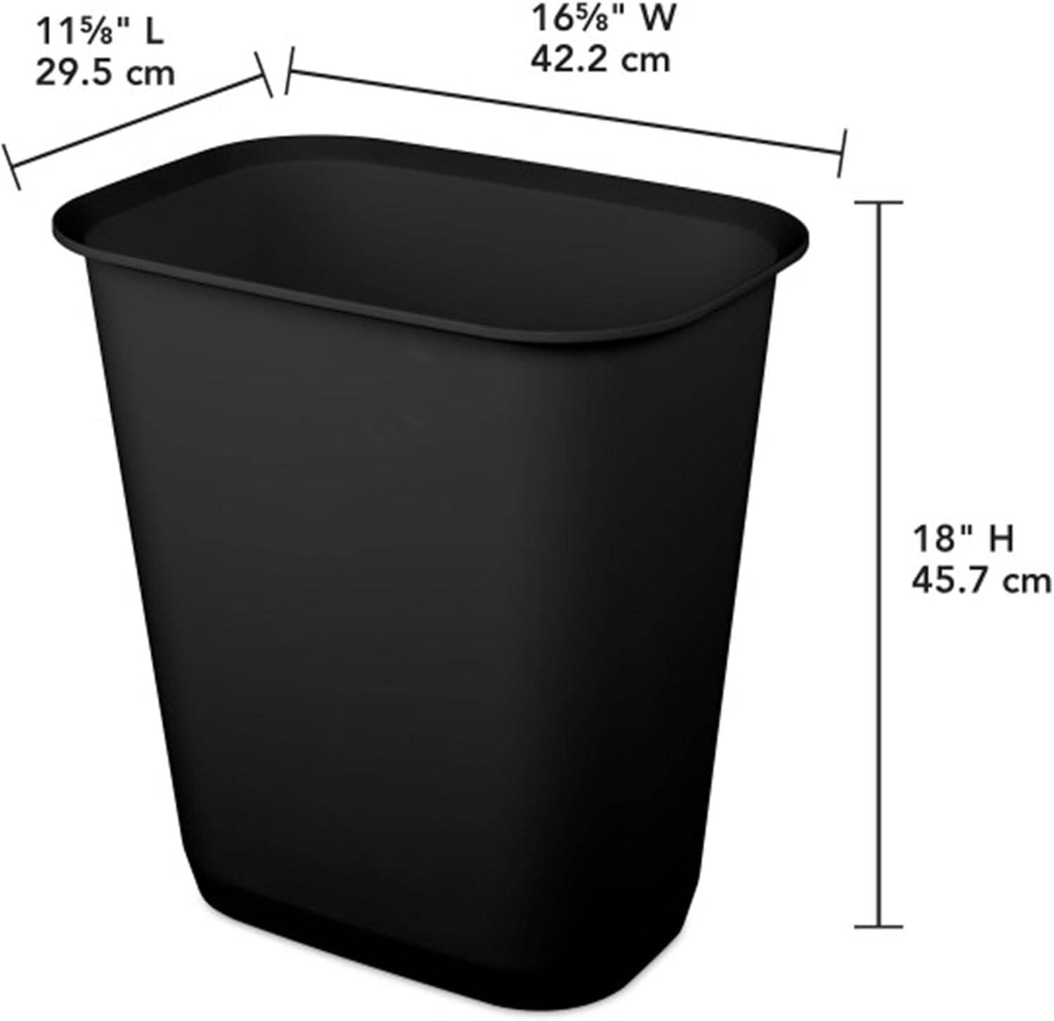 Sterilite Sterilite Rectangular Wastebasket Open Top Trash Bin, 6 Pack (Set of 6)