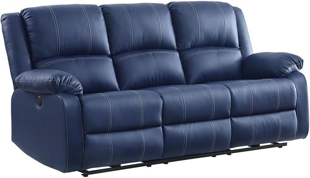 ACME Zuriel Power Motion Sofa in Blue PU