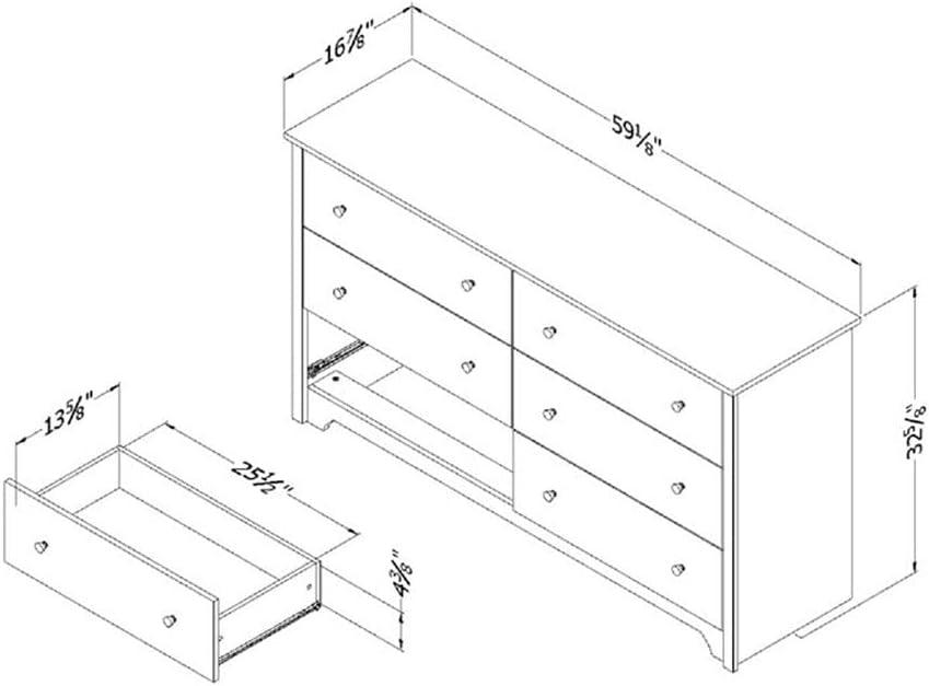 South Shore Vito, Contemporary Dresser,  Gray