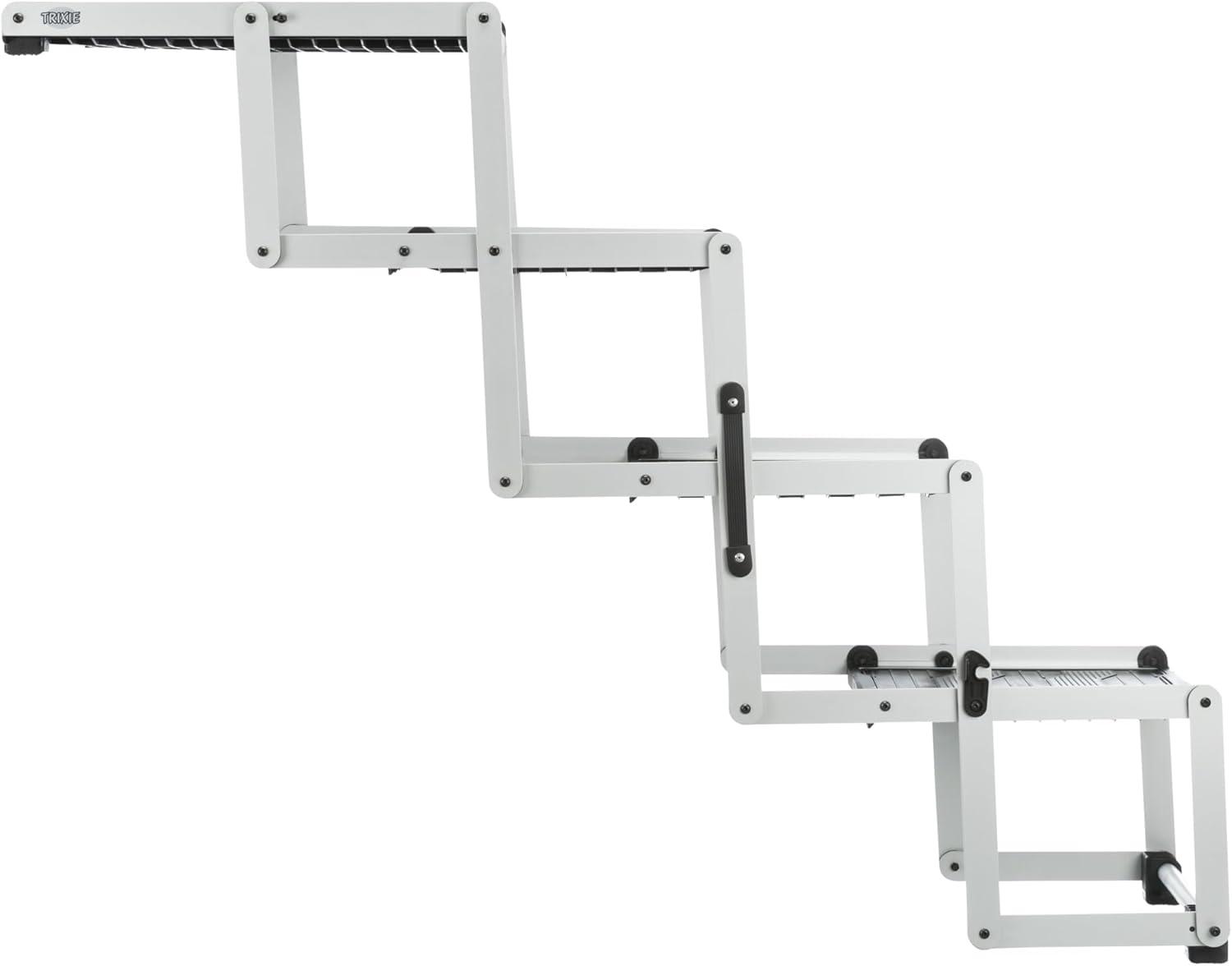 TRIXIE TRIXIE Heavy Duty Foldable 4 Step Pet Stairs, Lightweight Aluminum Portable Steps