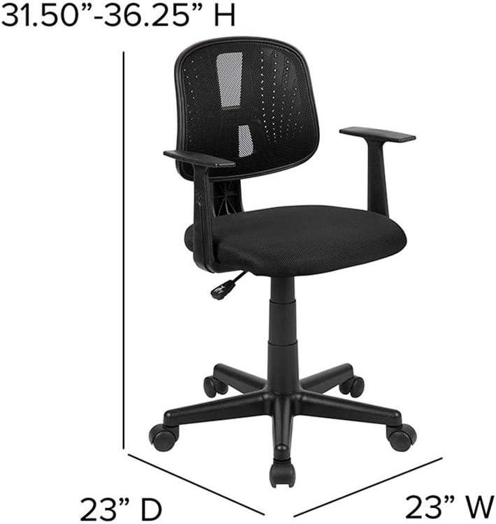 Flash Furniture Flash Fundamentals Mid-Back Mesh Swivel Task Office Chair with Pivot Back and Arms