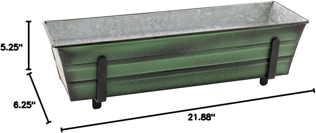 Small Galvanized Metal Rectangular Planter Box - ACHLA Designs