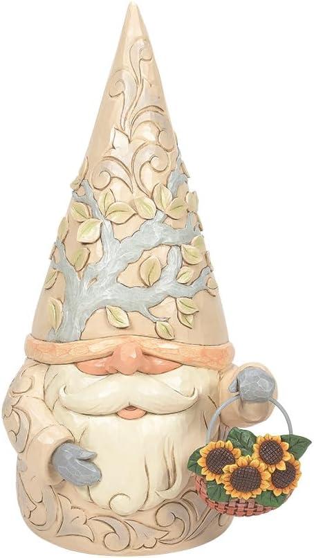 Jim Shore Heartwood Creek Gnome Statue w/ 4 Seasonal Baskets Figurine 16.5in H (Set of 5)