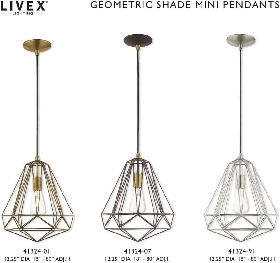 Livex Lighting Knox 1 - Light Pendant in  Antique Brass