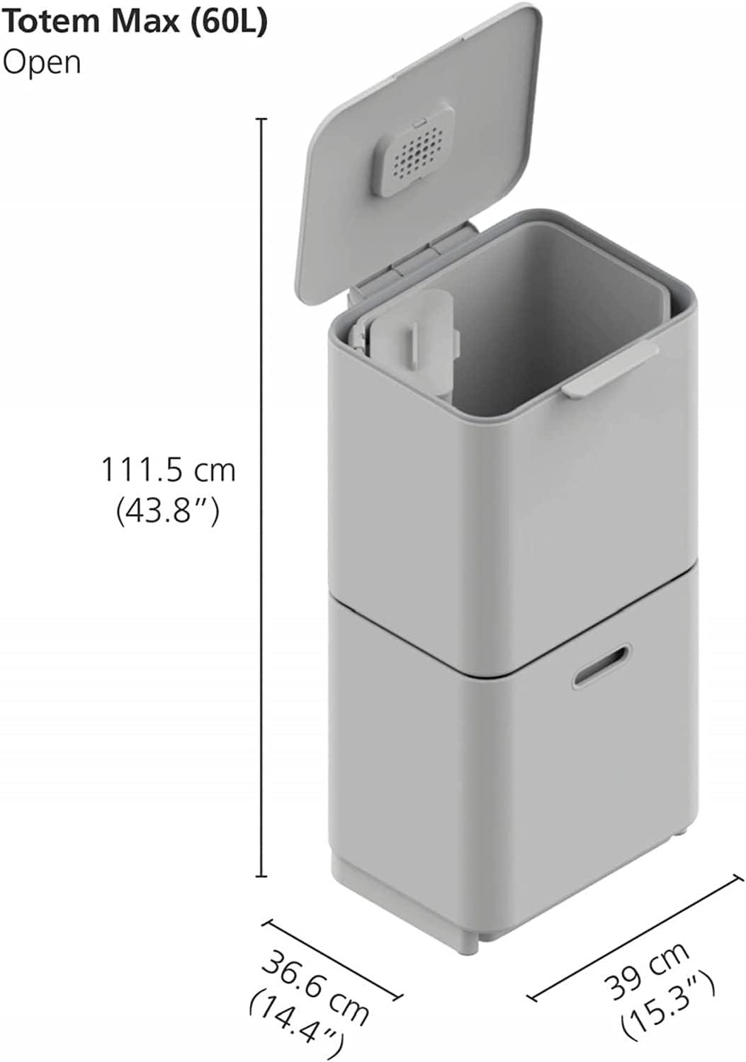 Joseph Joseph Totem Waste & Recycling Dual Kitchen Trash Can