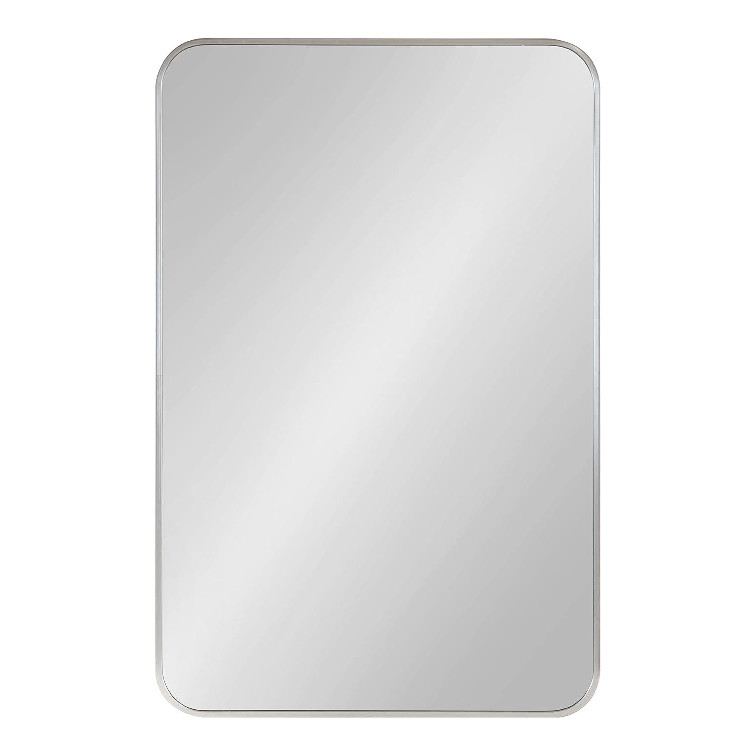 Kate and Laurel Zayda Radius Rectangle Framed Wall Mirror, 20x30, Silver