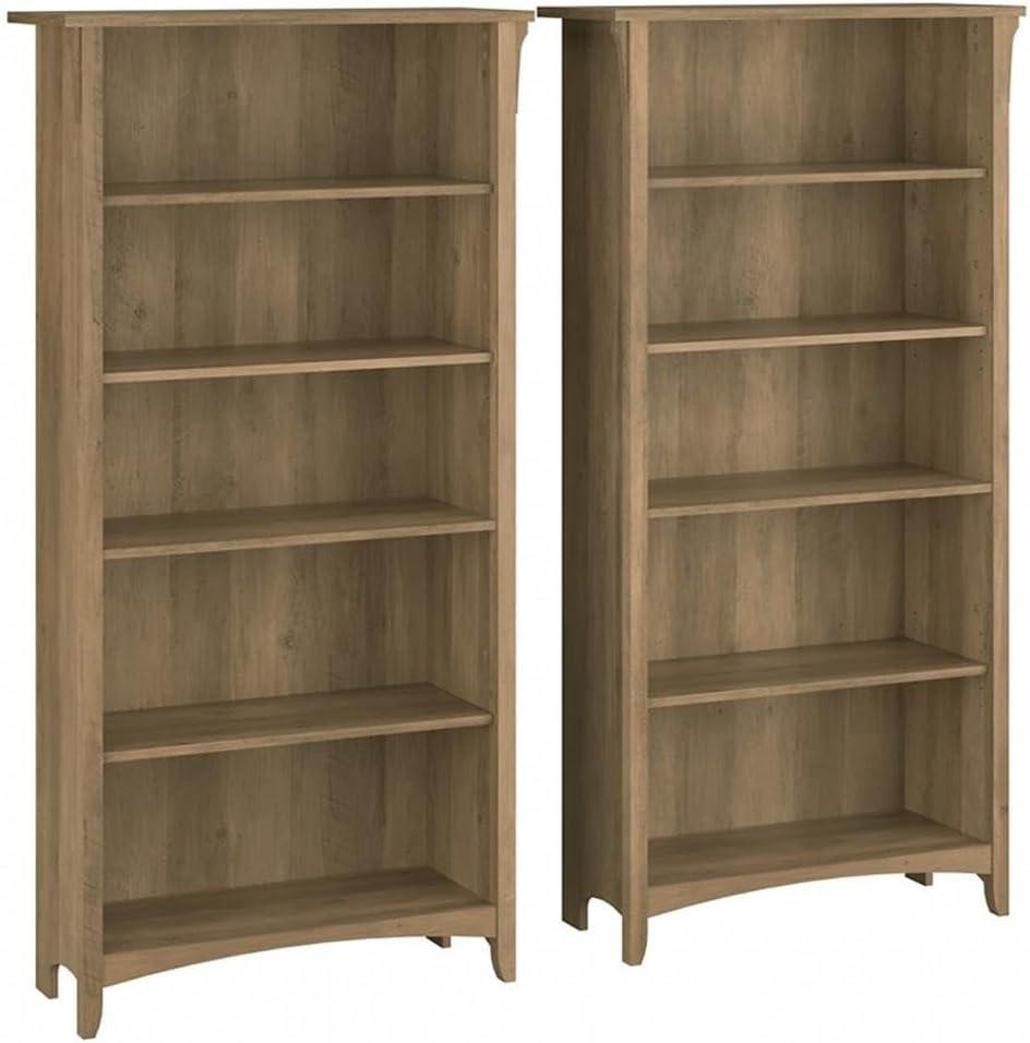 Red Barrel Studio® Khadesha Tall 5 Shelf Bookcase - Set Of 2