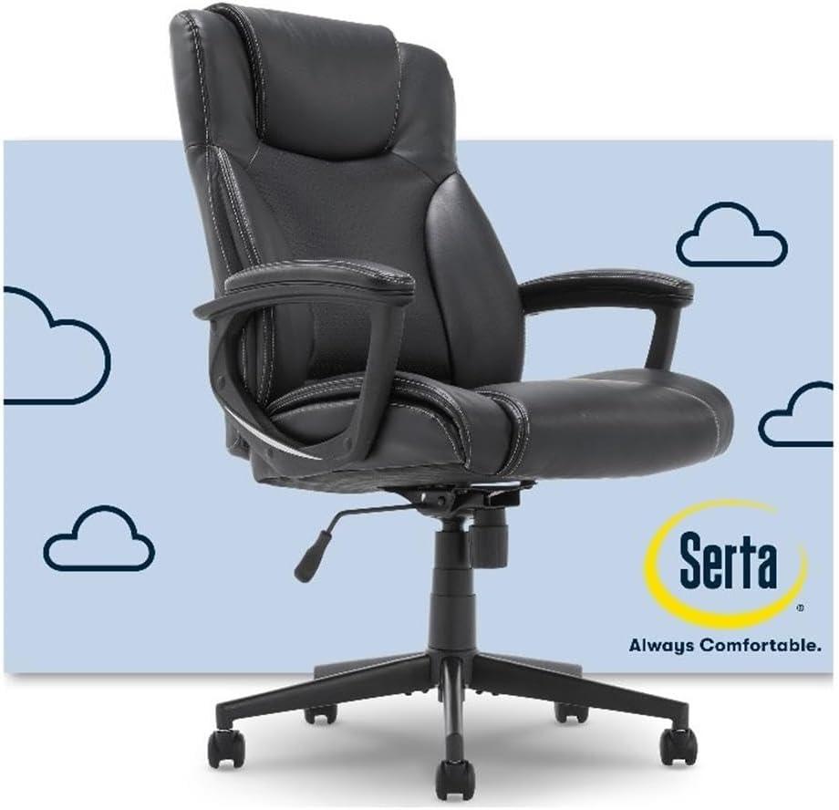 Serta Serta Connor Ergonomic Executive Office Chair with Layered Body Pillows and Contoured Lumbar